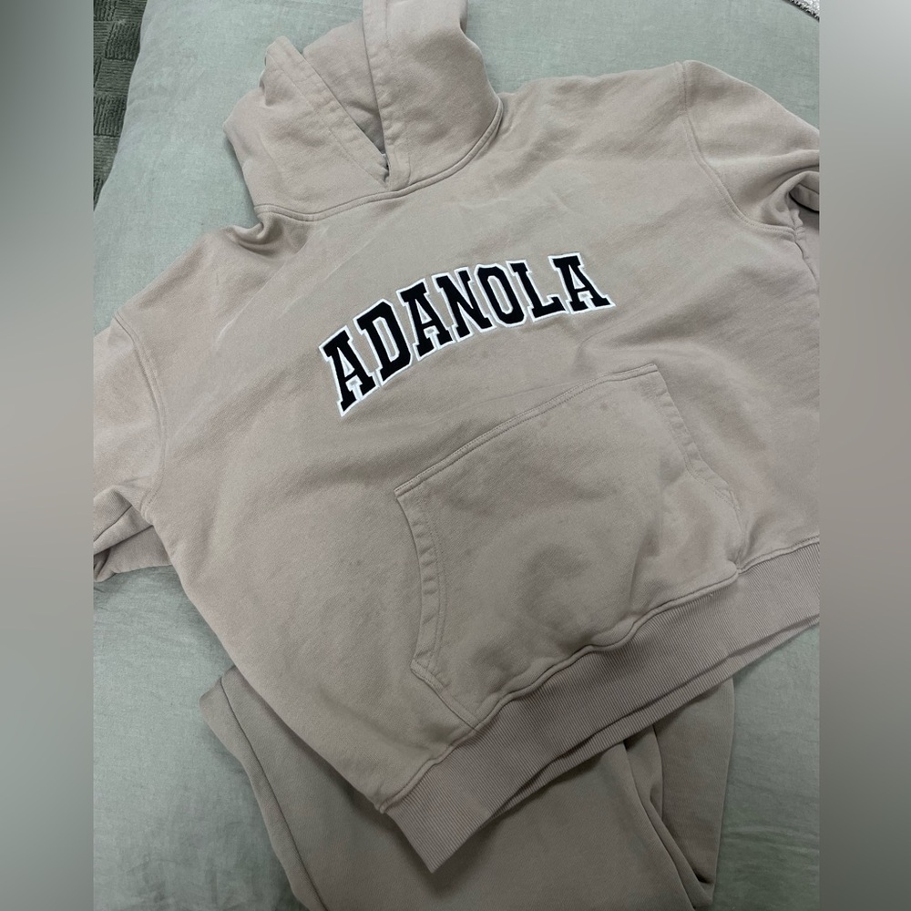Adanola Beige Hoodie Sweater SET